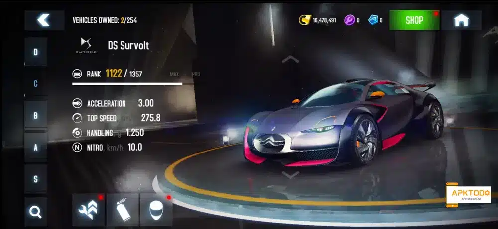 Siêu xe trong Asphalt 8 Mod Apk