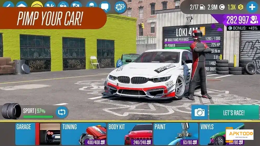 Tính năng phiên bản Carx Drift Racing 2 Hack Apk