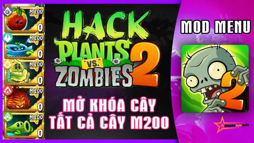 Gameplay Plants vs Zombies Hack Full cây/max level