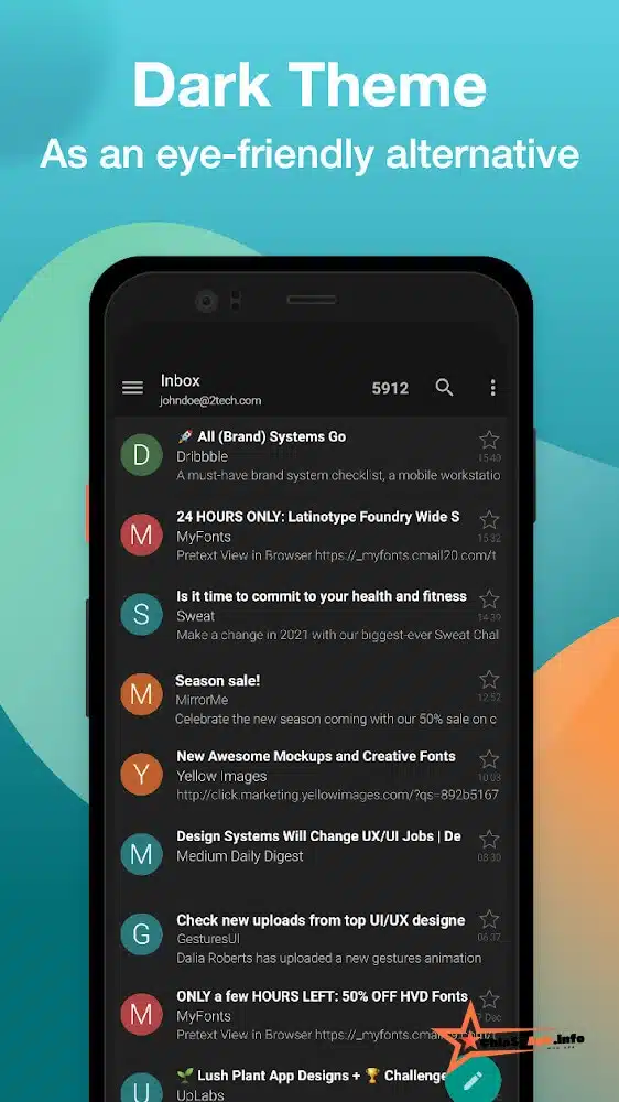 Tính năng nổi bật của Email Aqua Mail Mod Apk